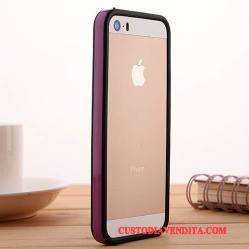 Custodia iPhone 5/5s Silicone Telefono Morbido, Cover iPhone 5/5s Protezione Blu Grigio