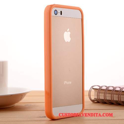 Custodia iPhone 5/5s Silicone Telefono Morbido, Cover iPhone 5/5s Protezione Blu Grigio