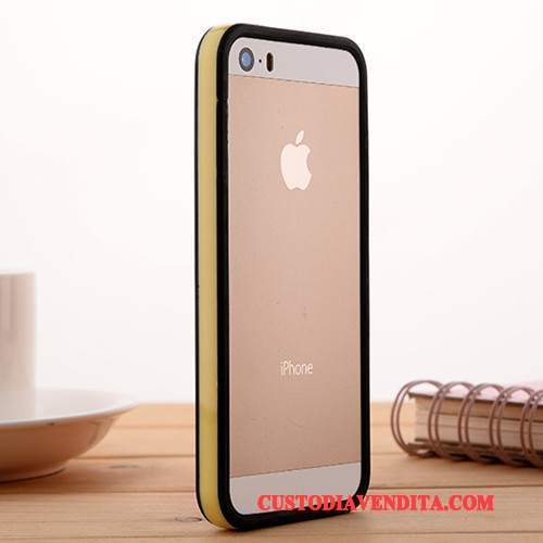 Custodia iPhone 5/5s Silicone Telefono Morbido, Cover iPhone 5/5s Protezione Blu Grigio