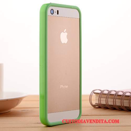 Custodia iPhone 5/5s Silicone Telefono Morbido, Cover iPhone 5/5s Protezione Blu Grigio