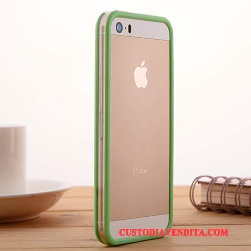 Custodia iPhone 5/5s Silicone Telefono Morbido, Cover iPhone 5/5s Protezione Blu Grigio