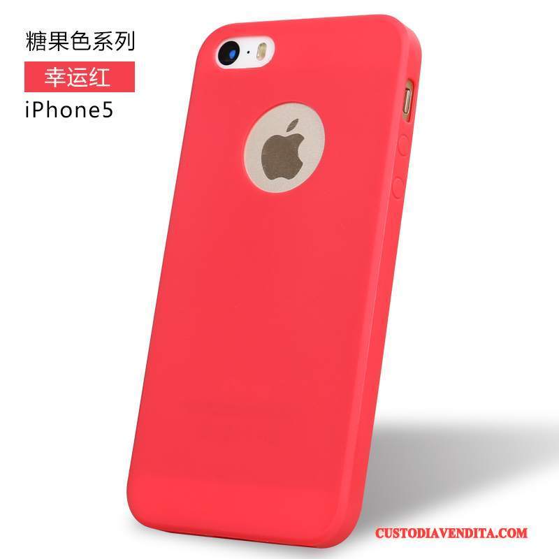 Custodia iPhone 5/5s Silicone Telefono Tendenza, Cover iPhone 5/5s Rosso Tutto Incluso