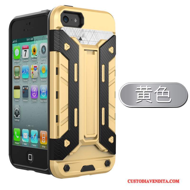 Custodia iPhone 5/5s Silicone Tutto Incluso Tendenza, Cover iPhone 5/5s Protezione Anti-caduta Di Personalità