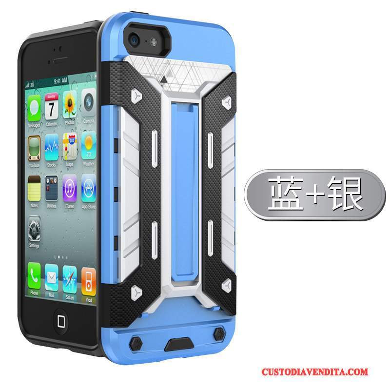 Custodia iPhone 5/5s Silicone Tutto Incluso Tendenza, Cover iPhone 5/5s Protezione Anti-caduta Di Personalità