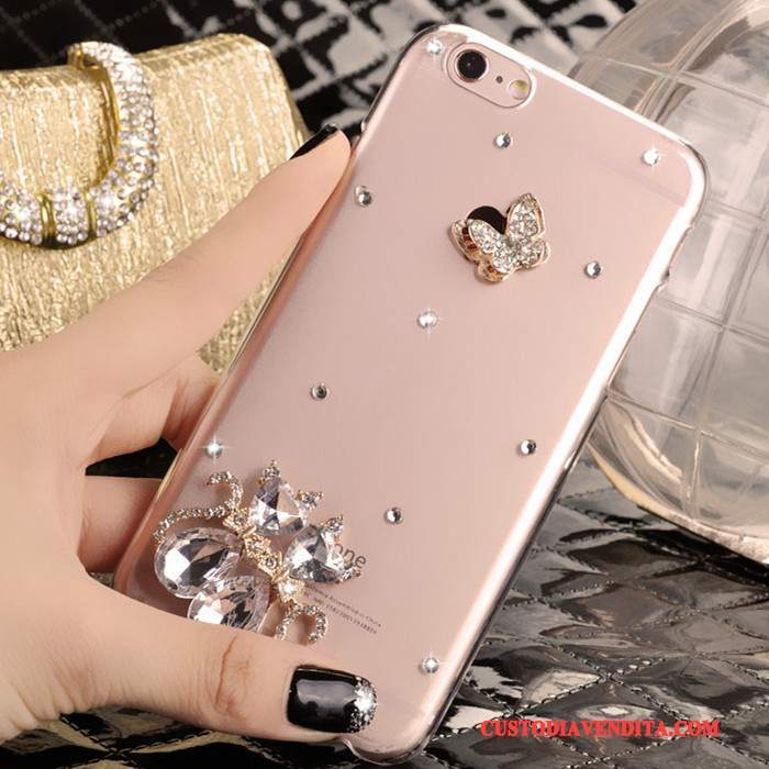 Custodia iPhone 5/5s Strass Rosatelefono, Cover iPhone 5/5s Protezione