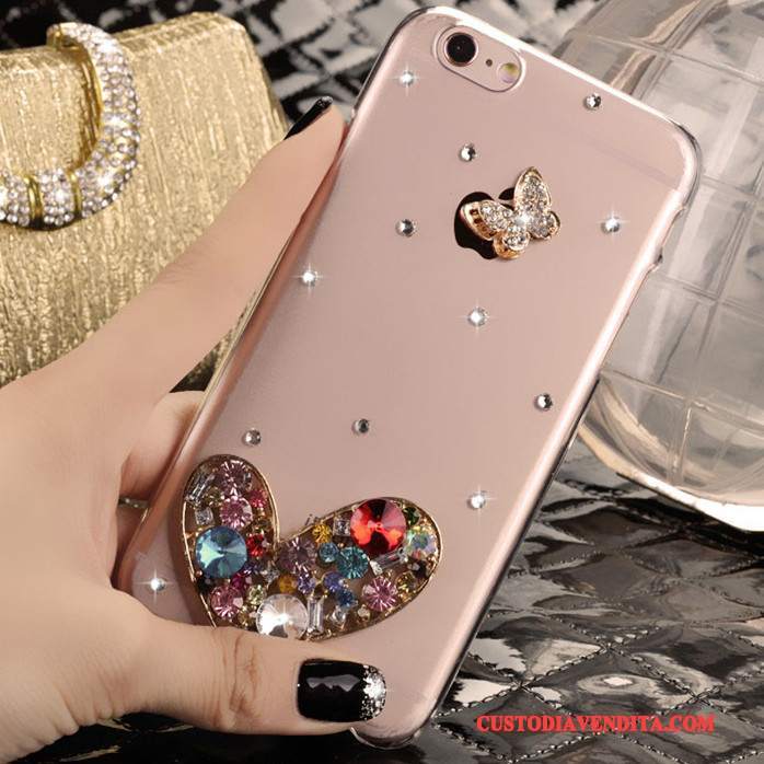 Custodia iPhone 5/5s Strass Rosatelefono, Cover iPhone 5/5s Protezione