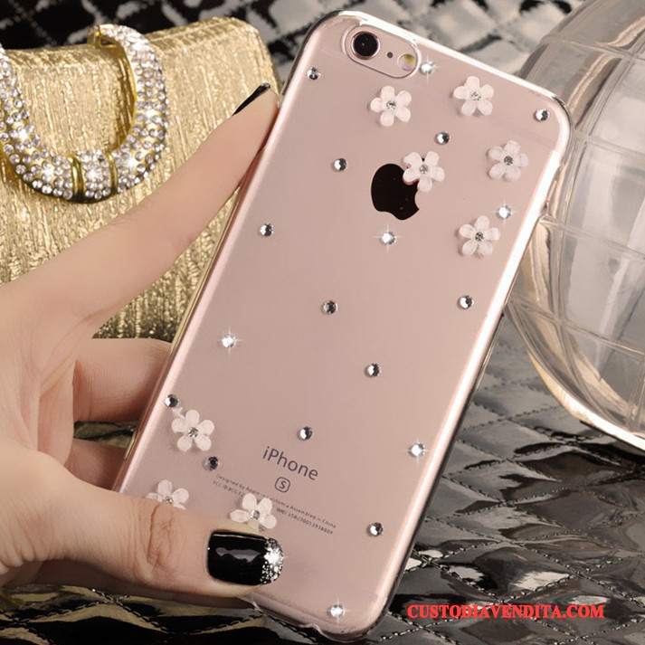 Custodia iPhone 5/5s Strass Rosatelefono, Cover iPhone 5/5s Protezione