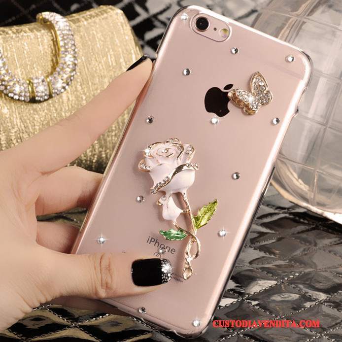 Custodia iPhone 5/5s Strass Rosatelefono, Cover iPhone 5/5s Protezione