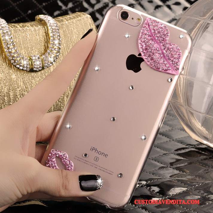 Custodia iPhone 5/5s Strass Rosatelefono, Cover iPhone 5/5s Protezione