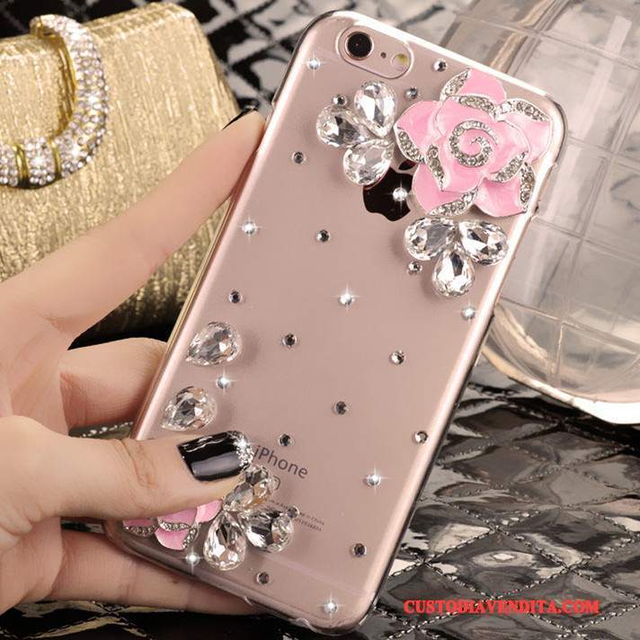 Custodia iPhone 5/5s Strass Rosatelefono, Cover iPhone 5/5s Protezione