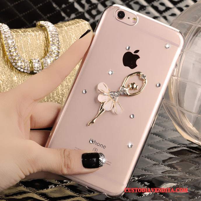 Custodia iPhone 5/5s Strass Rosatelefono, Cover iPhone 5/5s Protezione