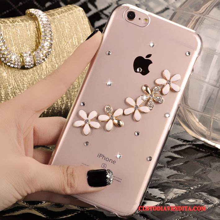 Custodia iPhone 5/5s Strass Rosatelefono, Cover iPhone 5/5s Protezione