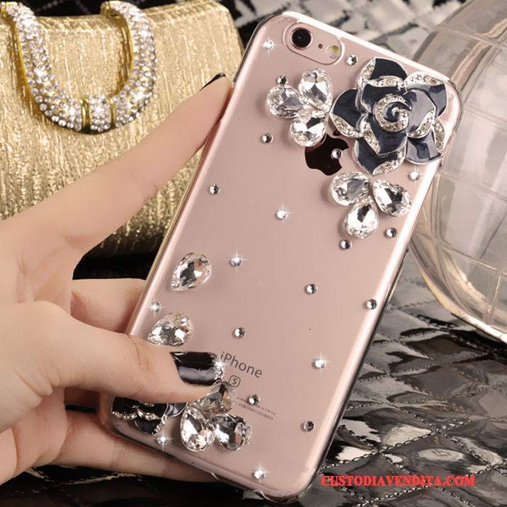 Custodia iPhone 5/5s Strass Rosatelefono, Cover iPhone 5/5s Protezione