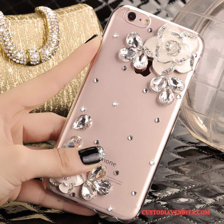 Custodia iPhone 5/5s Strass Rosatelefono, Cover iPhone 5/5s Protezione