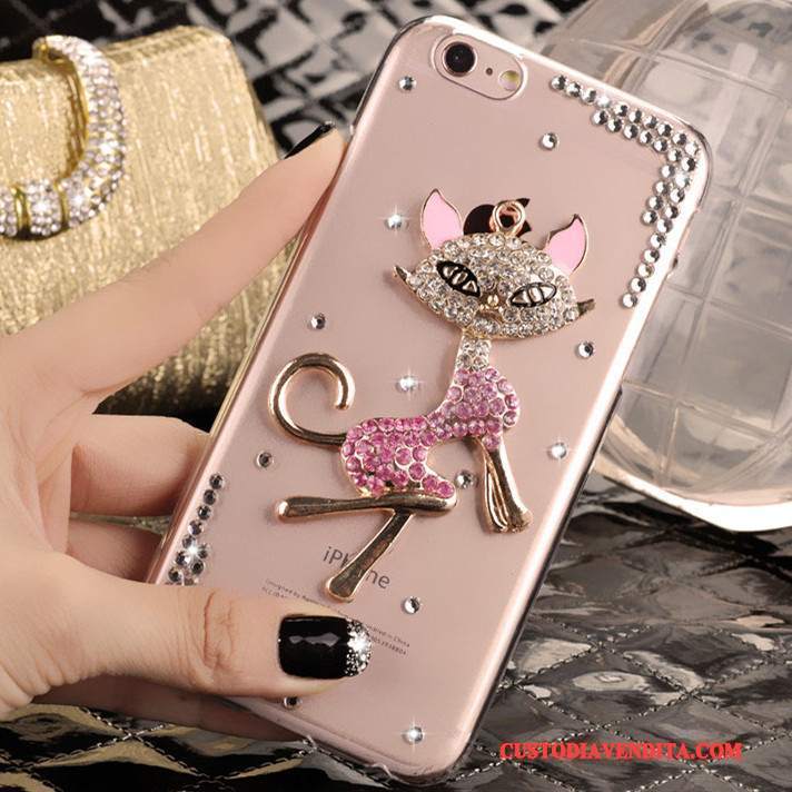 Custodia iPhone 5/5s Strass Rosatelefono, Cover iPhone 5/5s Protezione