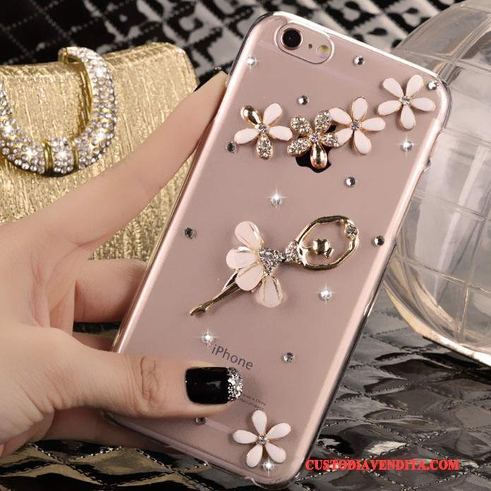 Custodia iPhone 5/5s Strass Rosatelefono, Cover iPhone 5/5s Protezione