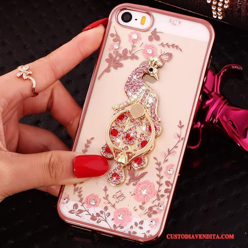 Custodia iPhone 5/5s Strass Trasparente Tutto Incluso, Cover iPhone 5/5s Morbidotelefono