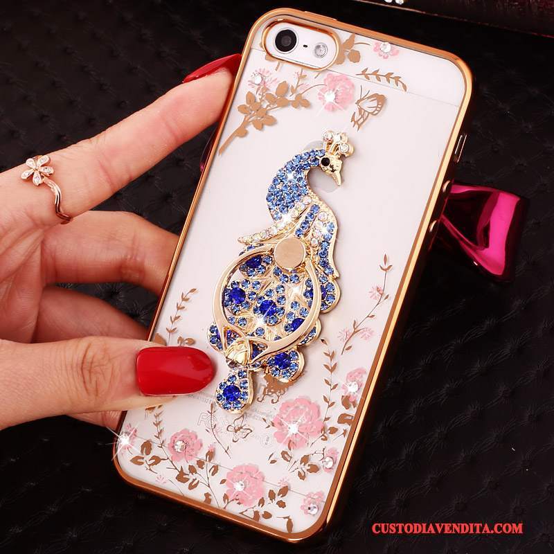 Custodia iPhone 5/5s Strass Trasparente Tutto Incluso, Cover iPhone 5/5s Morbidotelefono