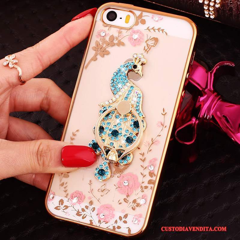 Custodia iPhone 5/5s Strass Trasparente Tutto Incluso, Cover iPhone 5/5s Morbidotelefono