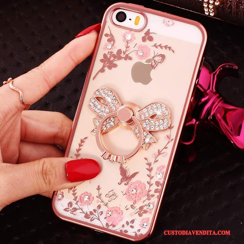 Custodia iPhone 5/5s Strass Trasparente Tutto Incluso, Cover iPhone 5/5s Morbidotelefono