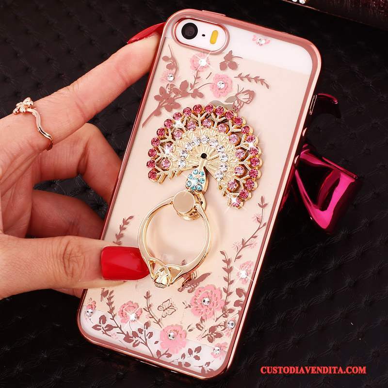 Custodia iPhone 5/5s Strass Trasparente Tutto Incluso, Cover iPhone 5/5s Morbidotelefono