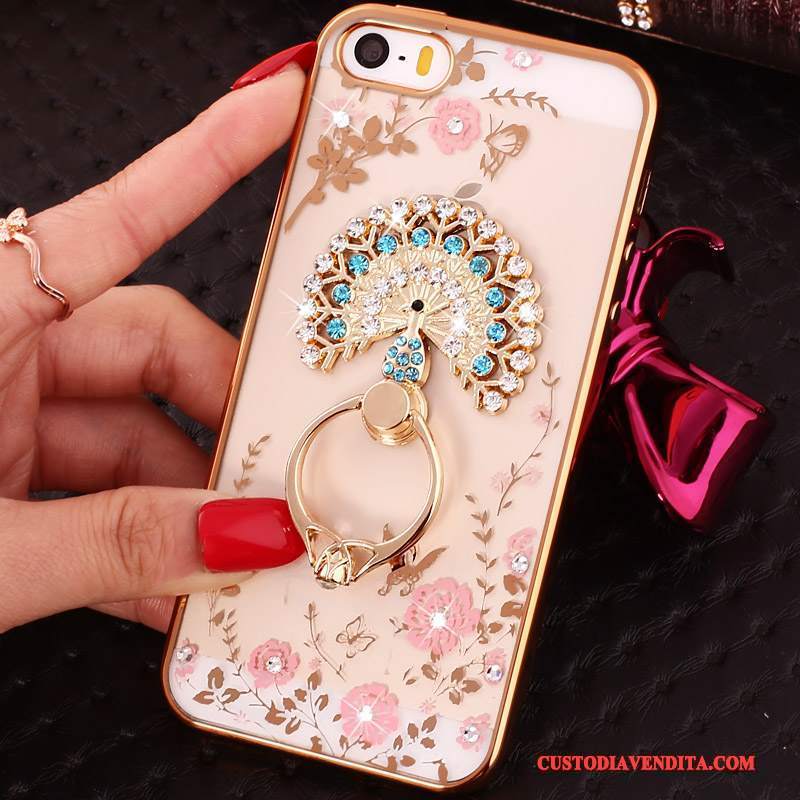 Custodia iPhone 5/5s Strass Trasparente Tutto Incluso, Cover iPhone 5/5s Morbidotelefono