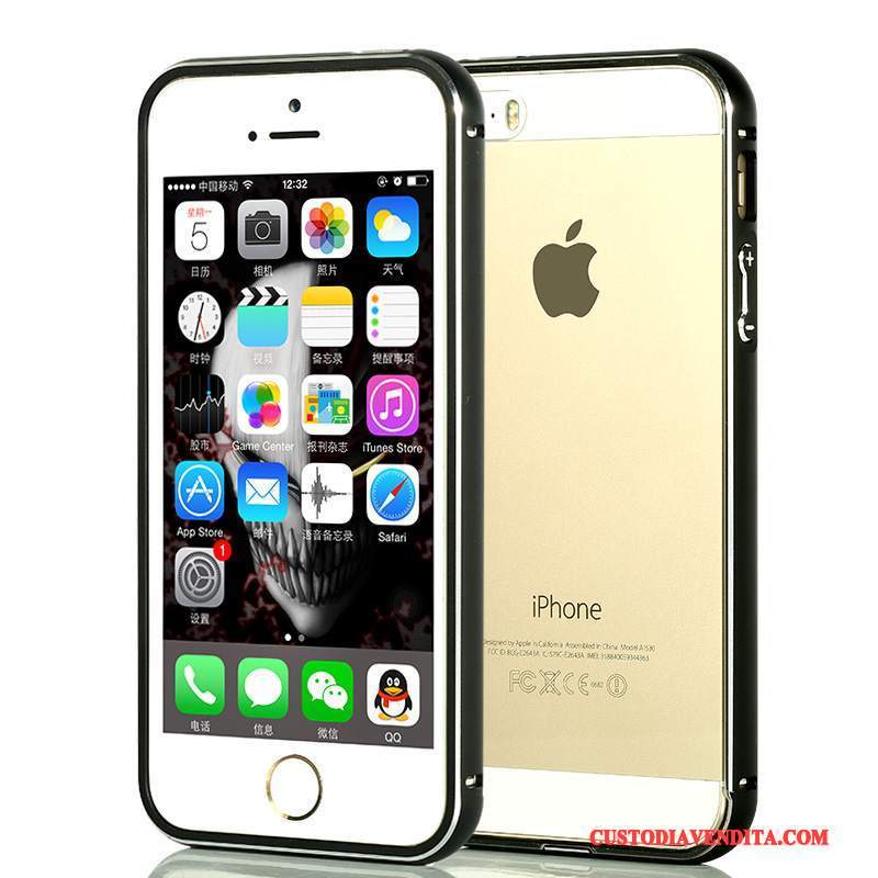 Custodia iPhone 5/5s Telefono Telaio, Cover iPhone 5/5s Coperchio Posteriore Metallo