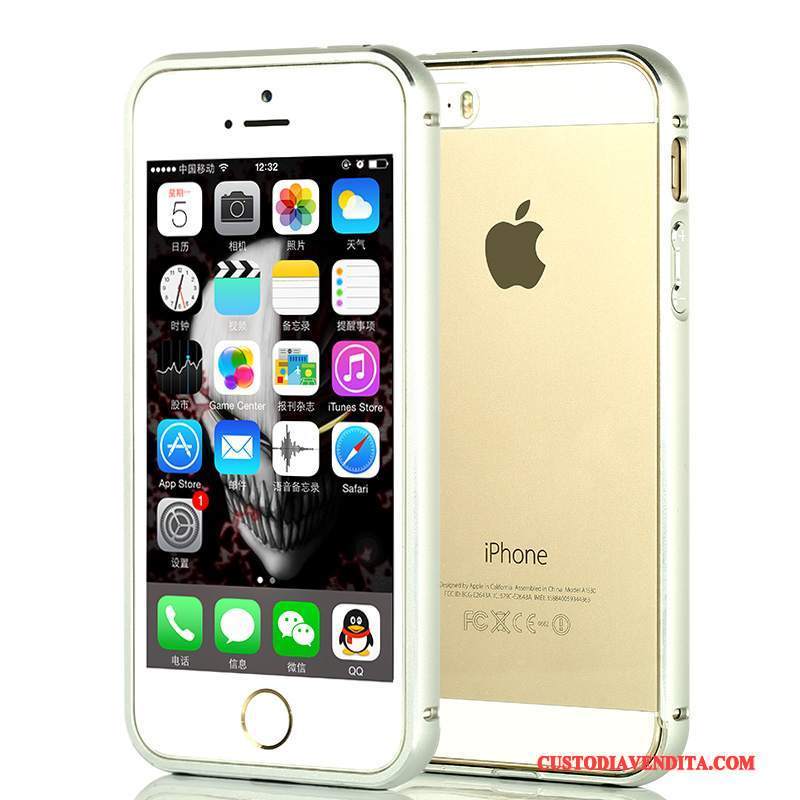 Custodia iPhone 5/5s Telefono Telaio, Cover iPhone 5/5s Coperchio Posteriore Metallo