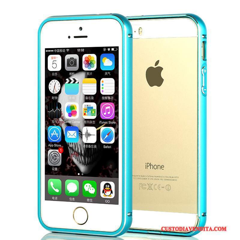 Custodia iPhone 5/5s Telefono Telaio, Cover iPhone 5/5s Coperchio Posteriore Metallo