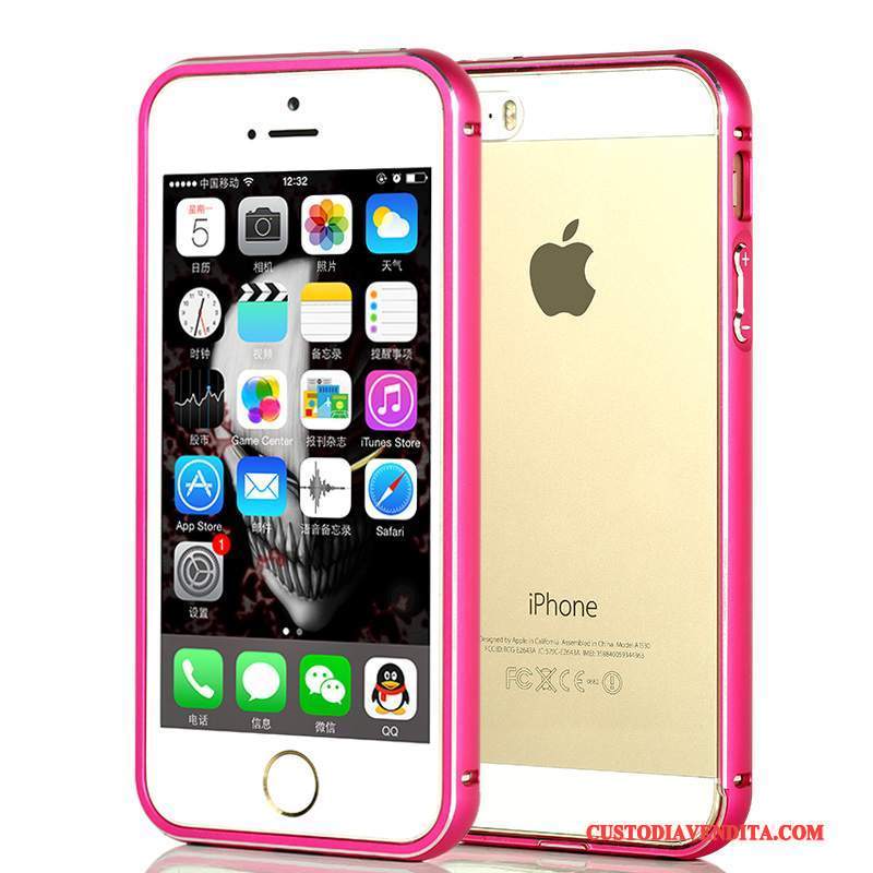 Custodia iPhone 5/5s Telefono Telaio, Cover iPhone 5/5s Coperchio Posteriore Metallo