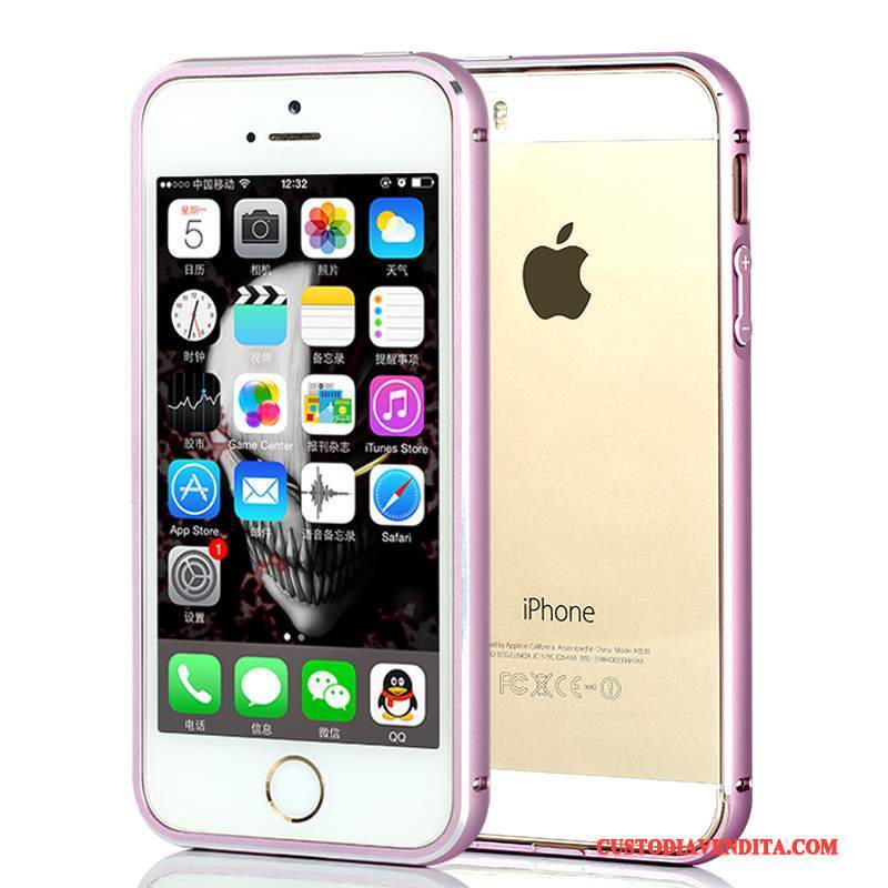 Custodia iPhone 5/5s Telefono Telaio, Cover iPhone 5/5s Coperchio Posteriore Metallo