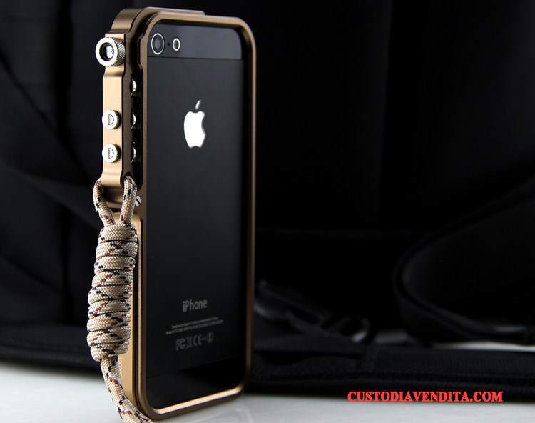 Custodia iPhone 5/5s Tendenza Oro, Cover iPhone 5/5s Telefono Metallo