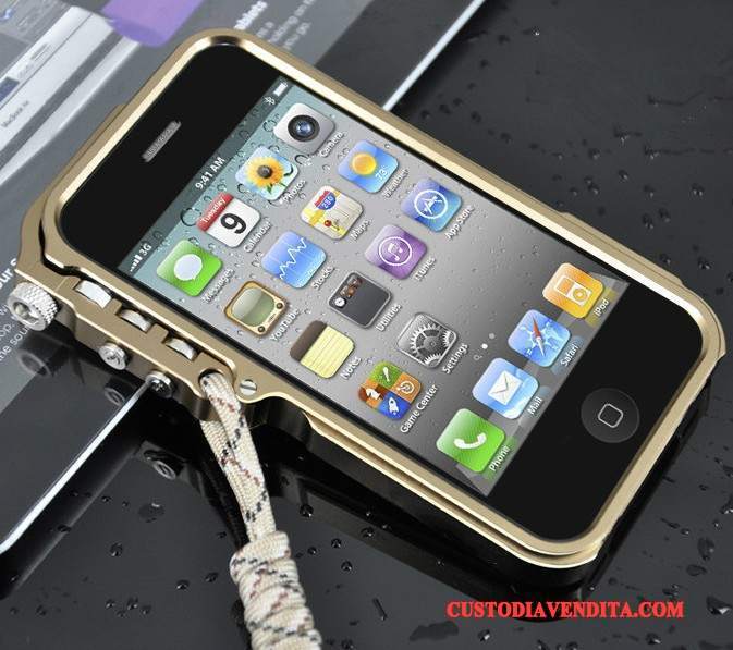 Custodia iPhone 5/5s Tendenza Oro, Cover iPhone 5/5s Telefono Metallo