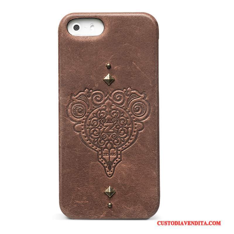 Custodia iPhone 5/5s Vintage Telefono, Cover iPhone 5/5s Pelle