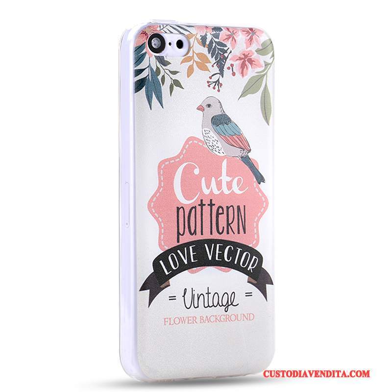 Custodia iPhone 5c Cartone Animato Anti-caduta Blu Chiaro, Cover iPhone 5c Creativo Morbidotelefono