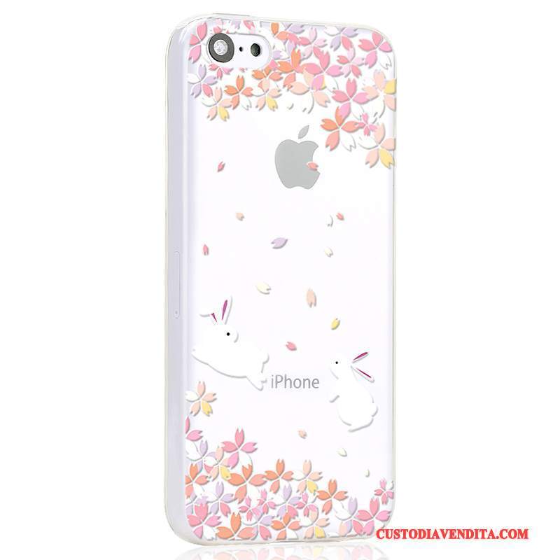 Custodia iPhone 5c Cartone Animato Anti-caduta Blu Chiaro, Cover iPhone 5c Creativo Morbidotelefono