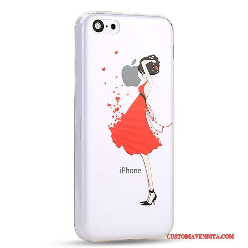 Custodia iPhone 5c Cartone Animato Coperchio Posteriore Anti-caduta, Cover iPhone 5c Creativo Giallo Tutto Incluso