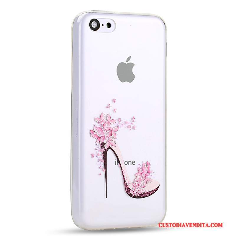 Custodia iPhone 5c Cartone Animato Coperchio Posteriore Anti-caduta, Cover iPhone 5c Creativo Giallo Tutto Incluso