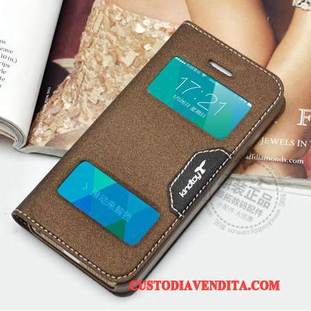 Custodia iPhone 5c Folio Arancionetelefono, Cover iPhone 5c Pelle