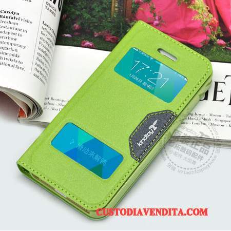 Custodia iPhone 5c Folio Arancionetelefono, Cover iPhone 5c Pelle