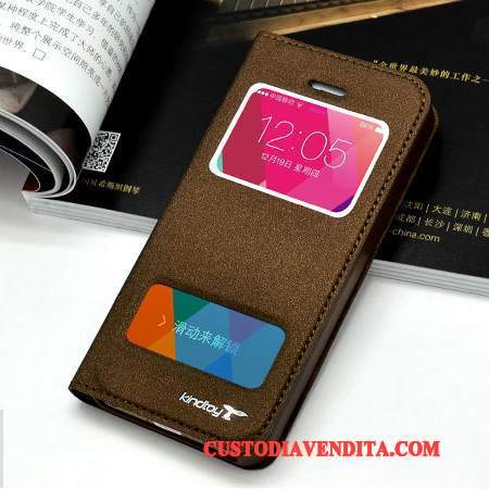 Custodia iPhone 5c Folio Arancionetelefono, Cover iPhone 5c Pelle