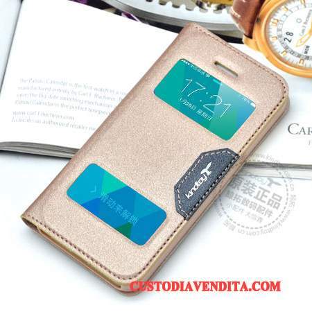 Custodia iPhone 5c Folio Arancionetelefono, Cover iPhone 5c Pelle