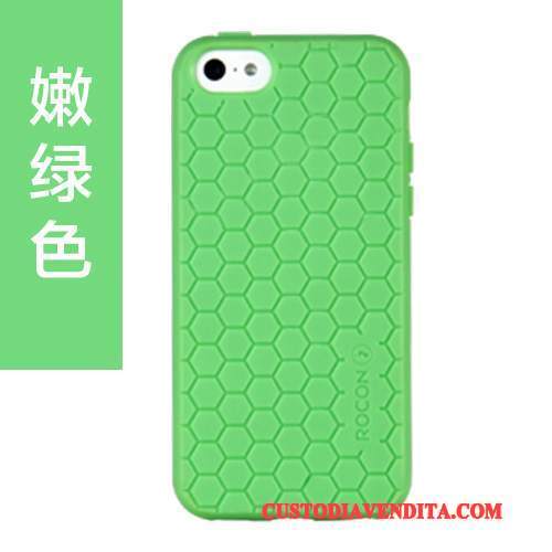 Custodia iPhone 5c Silicone Telefono Verde, Cover iPhone 5c Creativo Morbido Macchiati