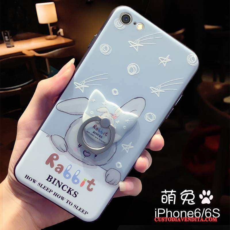 Custodia iPhone 6/6s Cartone Animato Blu Fresco, Cover iPhone 6/6s Creativo Piccola Di Personalità