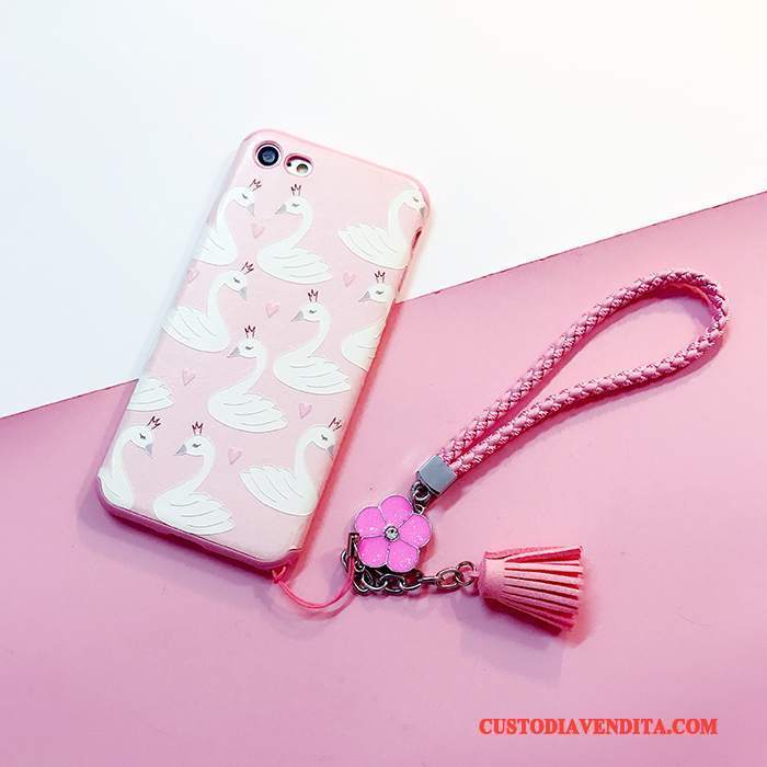 Custodia iPhone 6/6s Cartone Animato Morbido Rosa, Cover iPhone 6/6s Silicone Telefono Anti-caduta