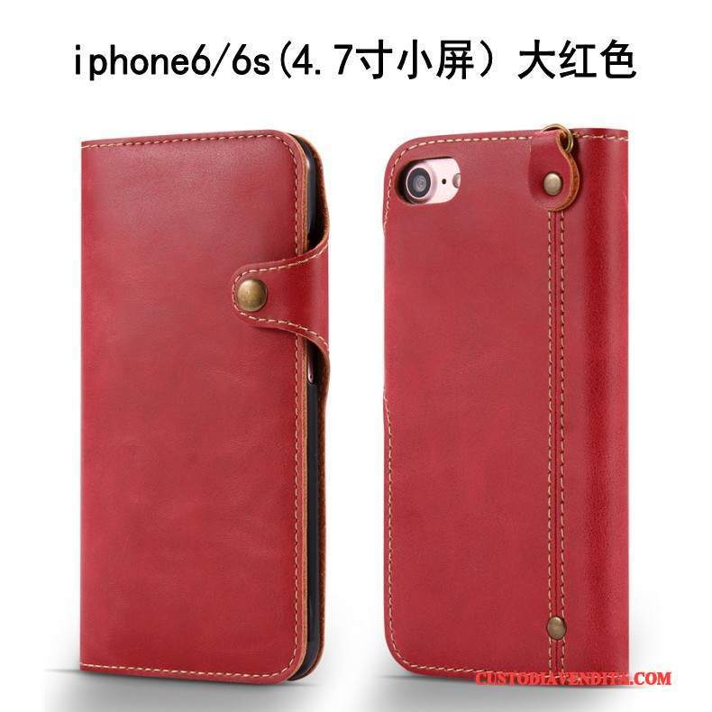 Custodia iPhone 6/6s Colore Ornamenti Appesi Anti-caduta, Cover iPhone 6/6s Protezione Vino Rosso Morbido