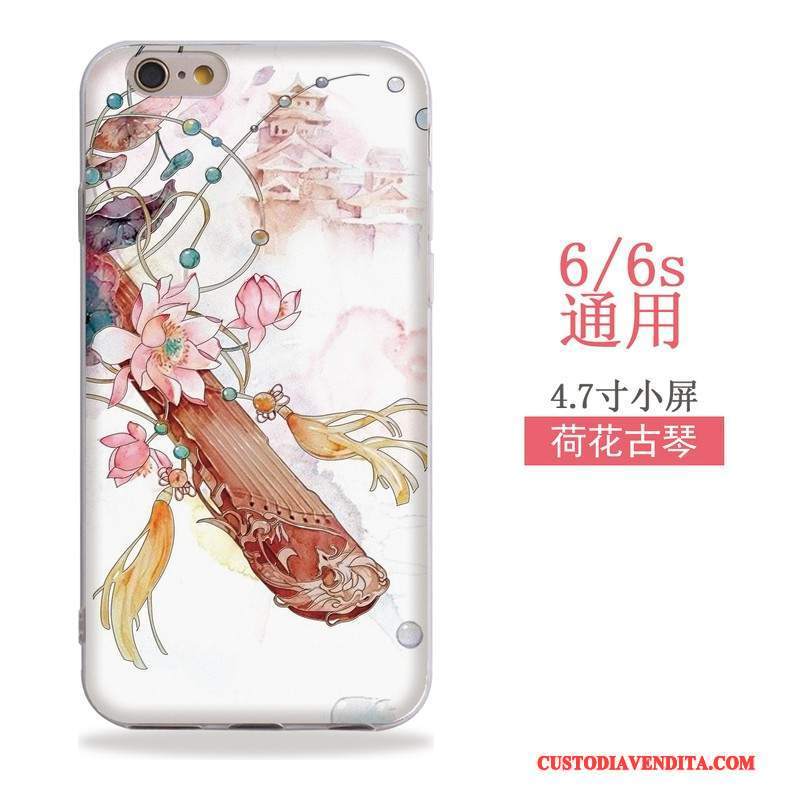 Custodia iPhone 6/6s Colore Vento Arte, Cover iPhone 6/6s Goffratura Morbidotelefono