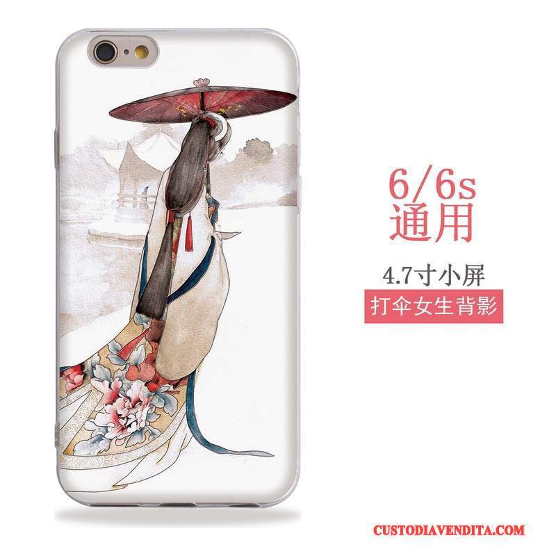 Custodia iPhone 6/6s Colore Vento Arte, Cover iPhone 6/6s Goffratura Morbidotelefono