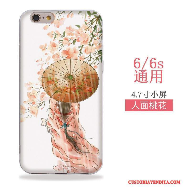 Custodia iPhone 6/6s Colore Vento Arte, Cover iPhone 6/6s Goffratura Morbidotelefono