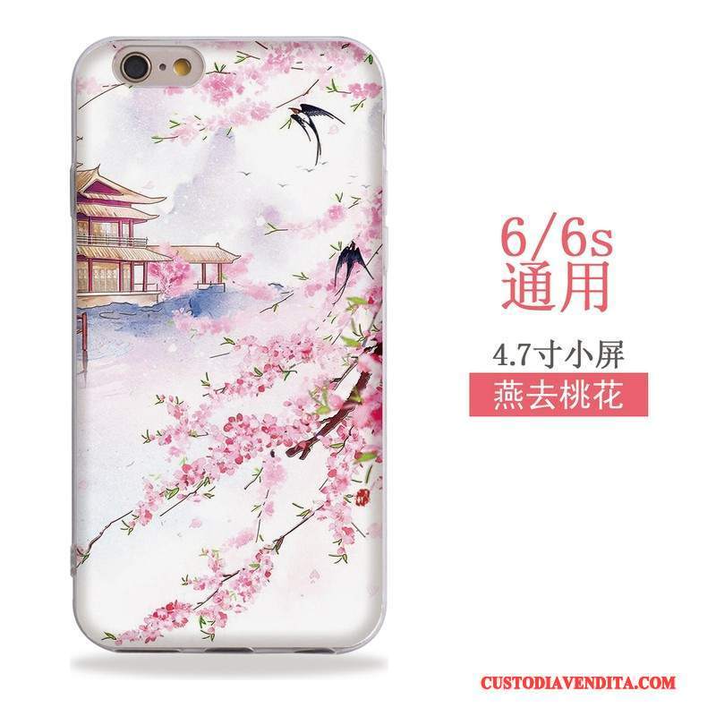 Custodia iPhone 6/6s Colore Vento Arte, Cover iPhone 6/6s Goffratura Morbidotelefono